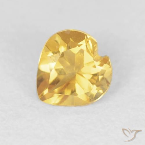 0.42ct Natürlicher Golden Citrin, Herz, VVS