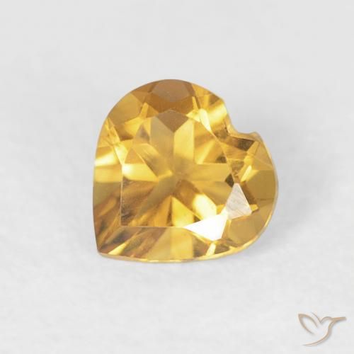 0.44ct Natürlicher Mittleres Gold Citrin, Herz, VVS