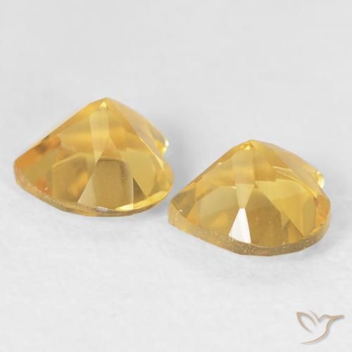 1.42 ct natürliche Tiefes Goldorange Citrin-Edelsteine, Herz, VVS