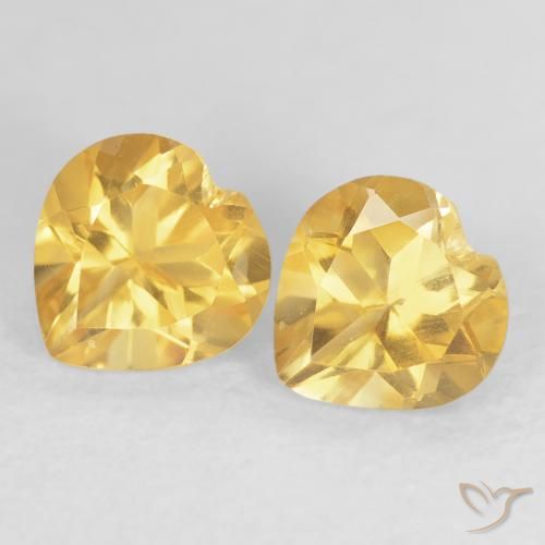 1.49ctw Natürlicher Helles Gold Citrin, Herz, VVS