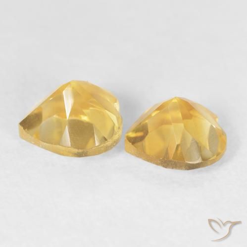 1.49 ct natürliche Helles Gold Citrin-Edelsteine, Herz, VVS