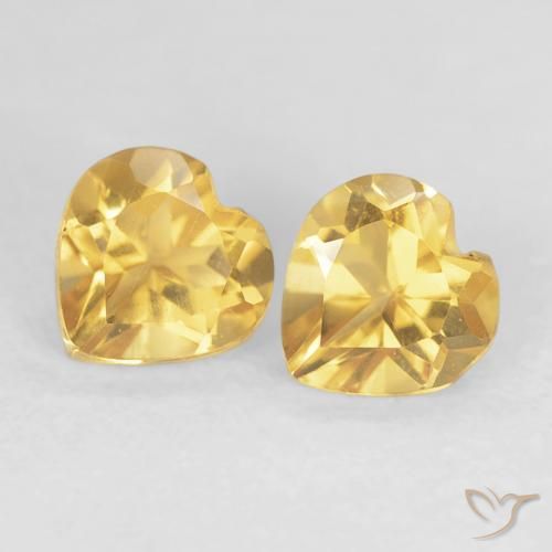 0.88ctw Natürlicher Golden Citrin, Herz, VVS