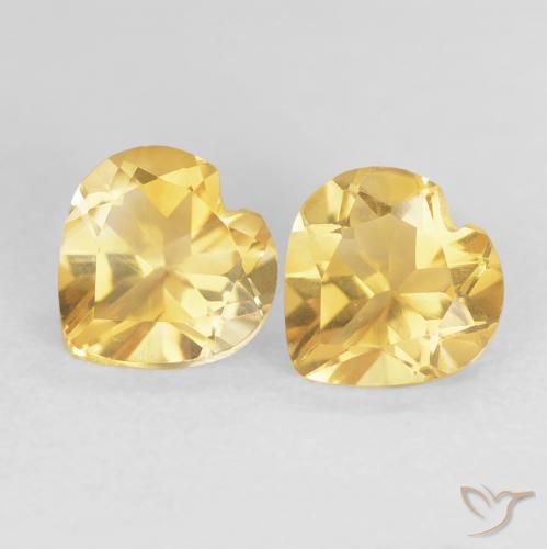 1.45ctw Natürlicher Mittleres Gold Citrin, Herz, VVS