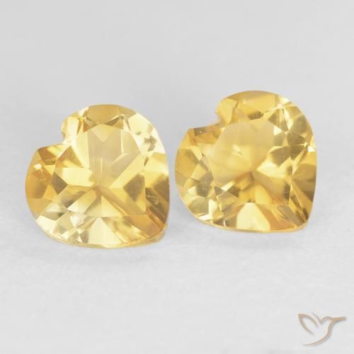 1.45 ct natürliche Mittleres Gold Citrin-Edelsteine, Herz, VVS