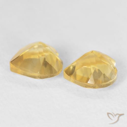 1.45 ct natürliche Mittleres Gold Citrin-Edelsteine, Herz, VVS
