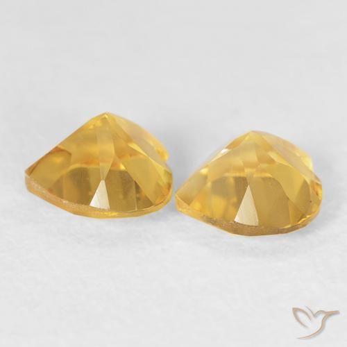 0.84 ct natürliche Helles Gold Citrin-Edelsteine, Herz, VVS