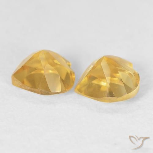 0.90 ct natürliche Helles Gold Citrin-Edelsteine, Herz, VVS