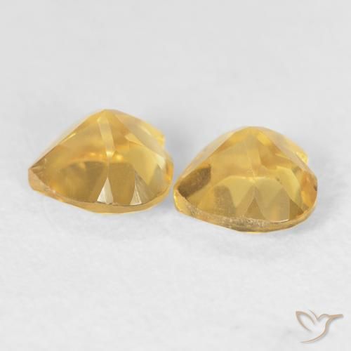 0.90 ct natürliche Tiefes Gold Citrin-Edelsteine, Herz, VVS