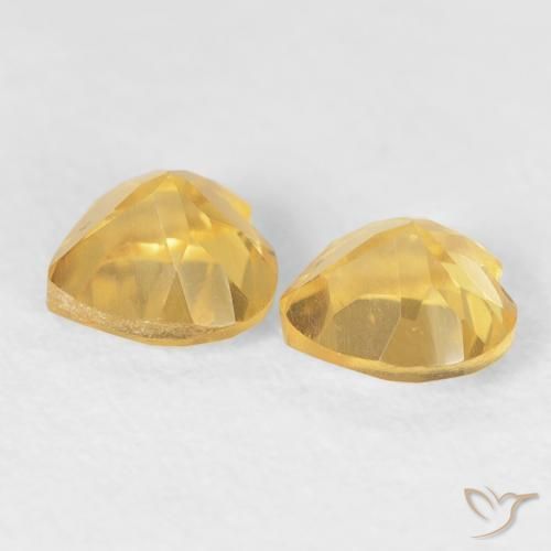 0.92 ct natürliche Helles Gold Citrin-Edelsteine, Herz, VVS