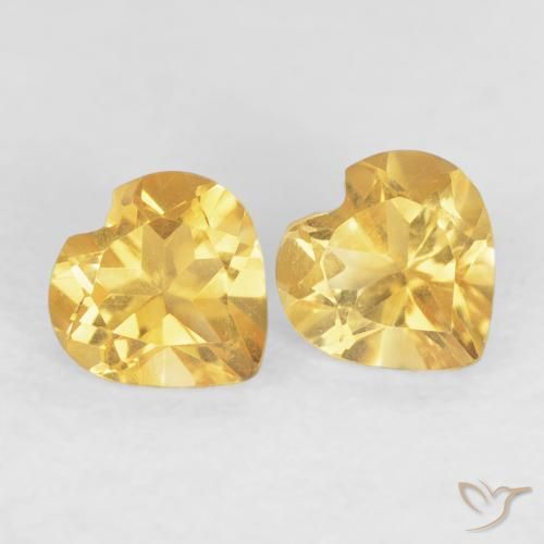 0.90 ct natürliche Helles Gold Citrin-Edelsteine, Herz, VVS