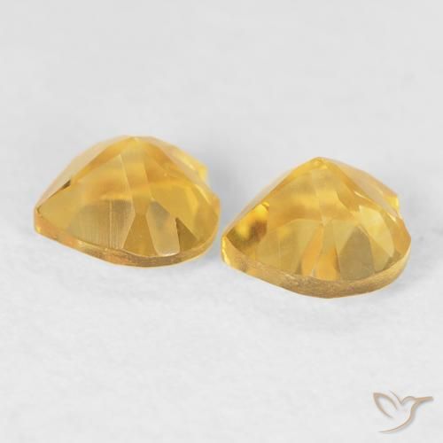 0.90 ct natürliche Helles Gold Citrin-Edelsteine, Herz, VVS