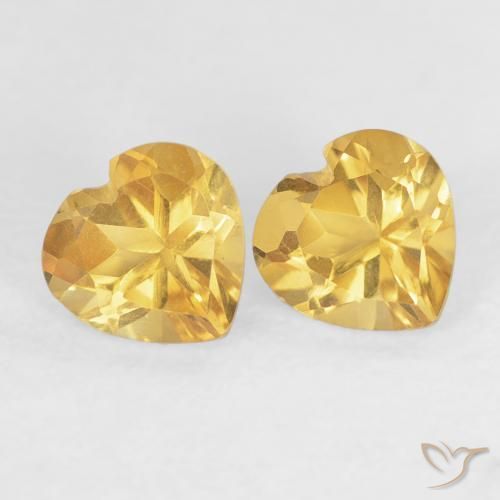 0.89 ct natürliche Golden Citrin-Edelsteine, Herz, VVS