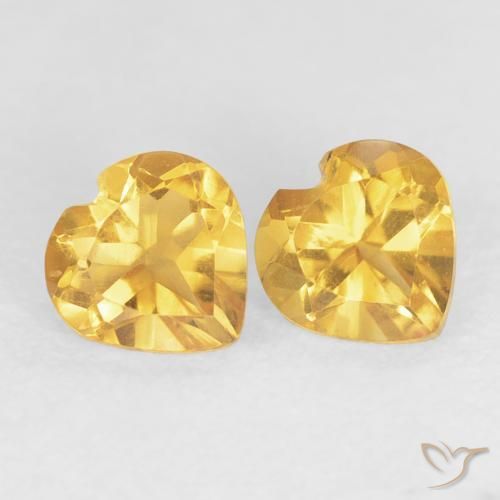 0.90ctw Natürlicher Mittleres Gold Citrin, Herz, VVS