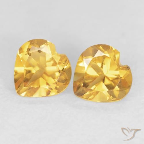 0.90 ct natürliche Mittleres Gold Citrin-Edelsteine, Herz, VVS