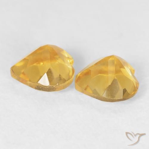 0.90 ct natürliche Mittleres Gold Citrin-Edelsteine, Herz, VVS