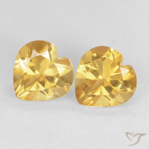 0.96ctw Natürlicher Tiefes Gold Citrin, Herz, VVS