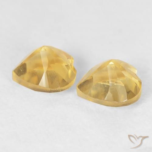 0.96 ct natürliche Tiefes Gold Citrin-Edelsteine, Herz, VVS
