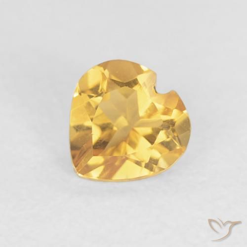 0.38ct Natürlicher Helles Gold Citrin, Herz, VVS-VS