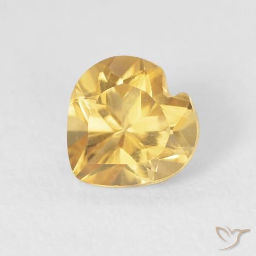 0.78ct Natürlicher Mittleres Gold Citrin, Herz, VVS-VS