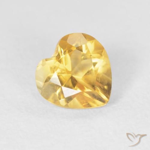 9,17 ctw natürlicher Mittleres Gold Citrin, Herz, VVS-VS