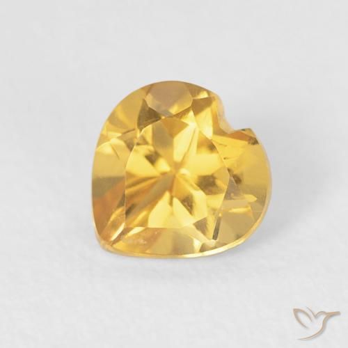 0.47ct Natürlicher Helles Gold Citrin, Herz, VVS-VS