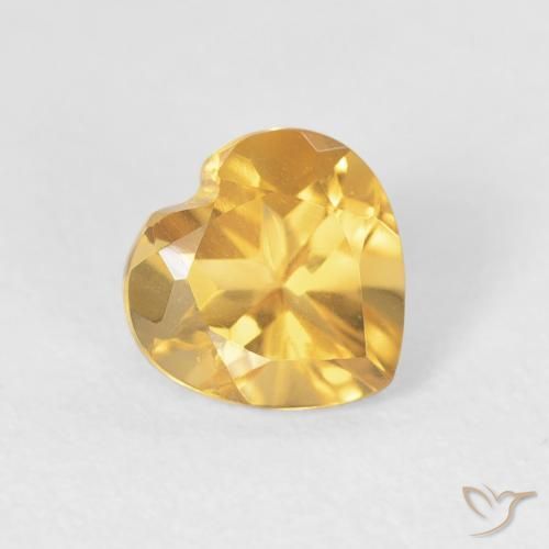 0.73ct Natürlicher Mittleres Gold Citrin, Herz, VVS-VS