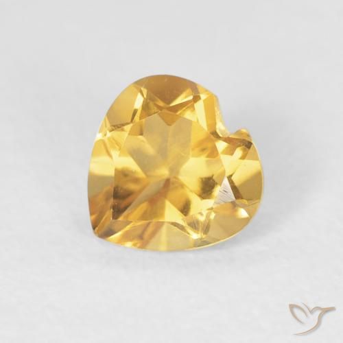 0.71ct Natürlicher Helles Gold Citrin, Herz, VVS-VS