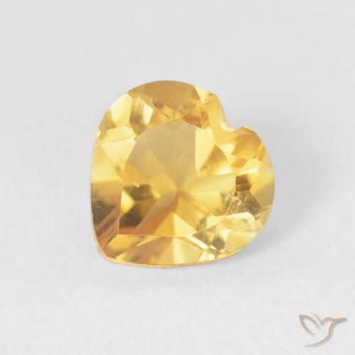 0.79ct Natürlicher Mittleres Gold Citrin, Herz, VVS-VS