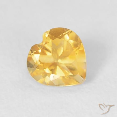 0.44ct Natürlicher Mittleres Gold Citrin, Herz, VVS-VS