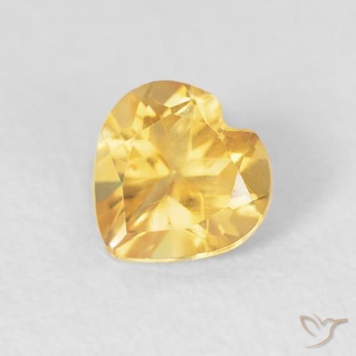 9,17 ctw natürlicher Mittleres Gold Citrin, Herz, VVS-VS