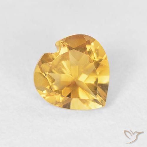 0.38ct Natürlicher Helles Gold Citrin, Herz, VVS-VS