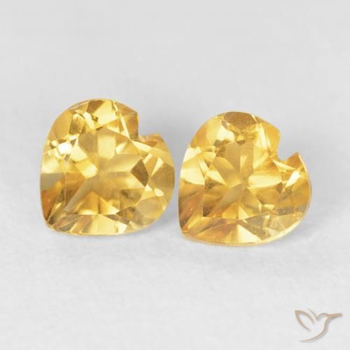 0.93ctw Natürlicher Mittleres Gold Citrin, Herz, VS