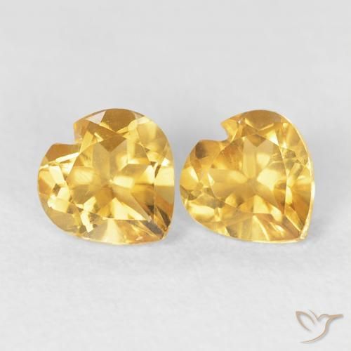 0.93 ct natürliche Mittleres Gold Citrin-Edelsteine, Herz, VS