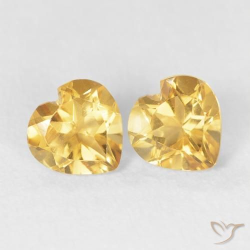 0.83ctw Natürlicher Golden Citrin, Herz, VS