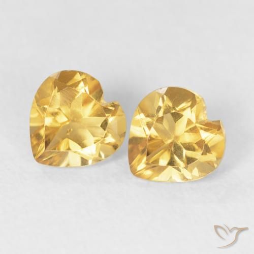 0.83 ct natürliche Golden Citrin-Edelsteine, Herz, VS