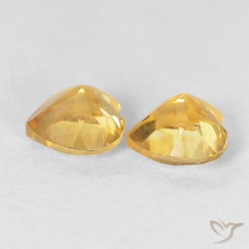 0.89 ct natürliche Helles Gold Citrin-Edelsteine, Herz, VS