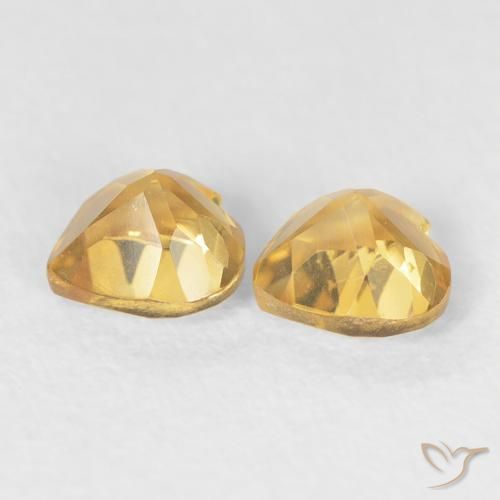 0.90 ct natürliche Medium Dark-Golden Citrin-Edelsteine, Herz, VS