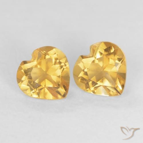 0.89 ct natürliche Tiefes Goldorange Citrin-Edelsteine, Herz, VS