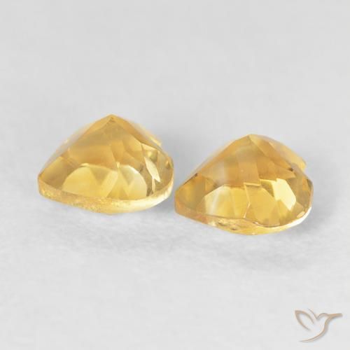 0.89 ct natürliche Tiefes Goldorange Citrin-Edelsteine, Herz, VS