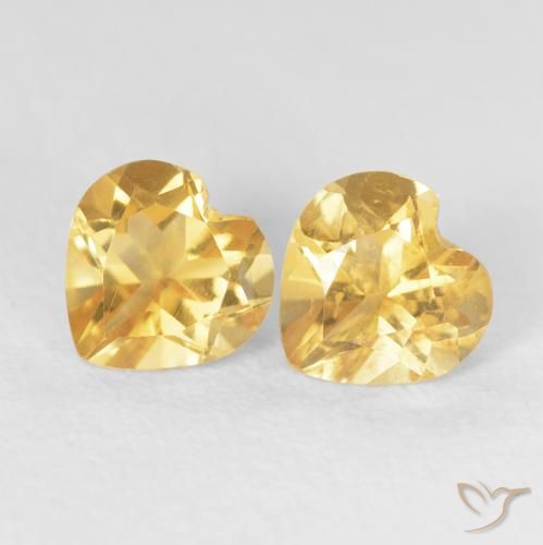 1.49 ct natürliche Mittleres Gold Citrin-Edelsteine, Herz, VVS-VS