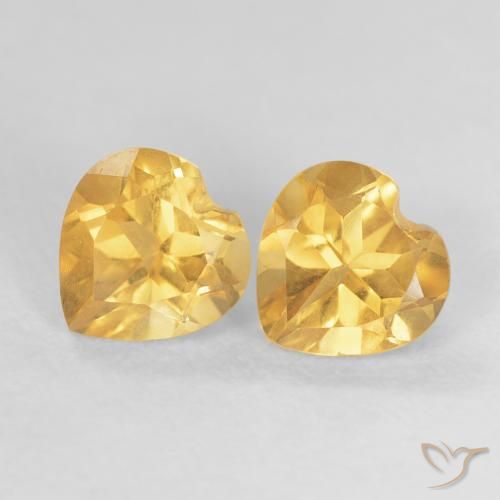 1.54ctw Natürlicher Mittleres Gold Citrin, Herz, VVS-VS