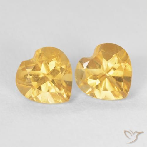 1.54 ct natürliche Mittleres Gold Citrin-Edelsteine, Herz, VVS-VS