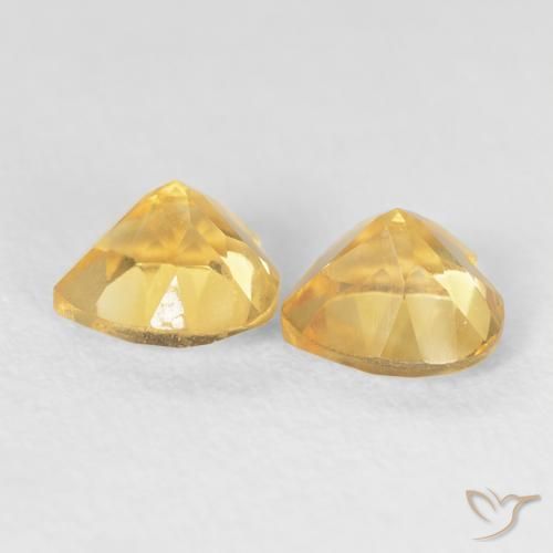 1.54 ct natürliche Mittleres Gold Citrin-Edelsteine, Herz, VVS-VS