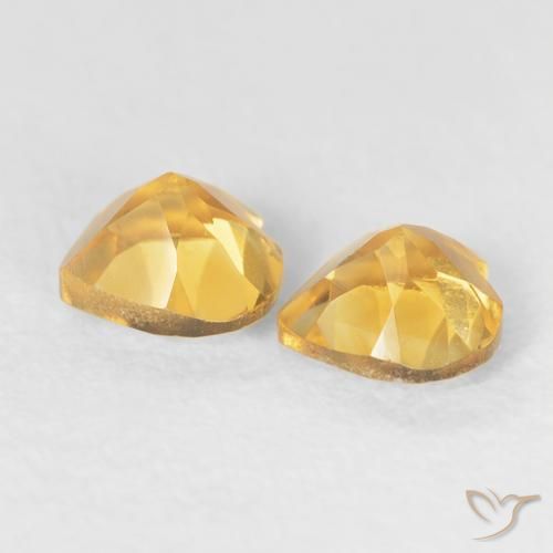 0.82 ct natürliche Medium Dark-Golden Citrin-Edelsteine, Herz, VVS-VS