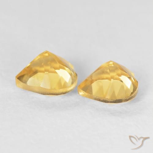 0.88 ct natürliche Tiefes Goldorange Citrin-Edelsteine, Herz, VVS-VS