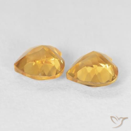 0.82 ct natürliche Tiefes Goldorange Citrin-Edelsteine, Herz, VVS-VS