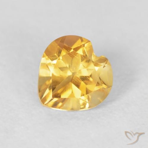 0.73ct Natürlicher Mittleres Gold Citrin, Herz, VVS-VS