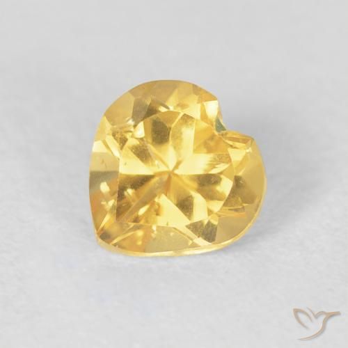 0.77ct Natürlicher gold-orange Citrin, Herz, VVS-VS