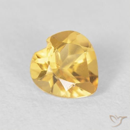 9,17 ctw natürlicher Mittelgold Citrin, Herz, VVS-VS