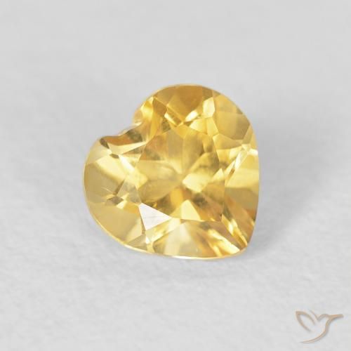 9,17 ctw natürlicher Mittelgold Citrin, Herz, VVS-VS